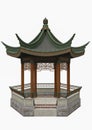 Asian gazebo on a white background.