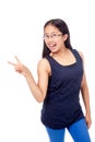 Asian Girl in Braces Striking a Pose Royalty Free Stock Photo