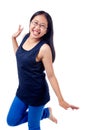 Asian Girl in Braces Striking a Pose Royalty Free Stock Photo