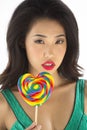 Asian Girl with colorful lollipop