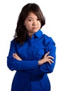 Asian girl folding her arms