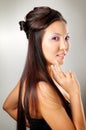 Asian girl with hairstyle