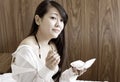 Asian girl indoor portrait Royalty Free Stock Photo