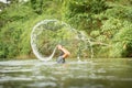 Asian girl playing water Royalty Free Stock Photo