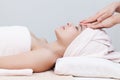 Asian girl in spa Royalty Free Stock Photo