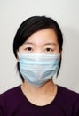 Asian girl wearing a mask