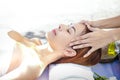 Asian girls sleeping Thai style spa massage