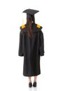 Asian graduation woman of rear view Royalty Free Stock Photo