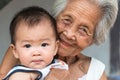 Asian Grandmother with baby Royalty Free Stock Photo