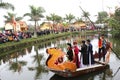 Asian group singing folk songs in folk festival