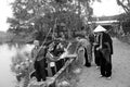 Asian group singing folk songs in folk festival