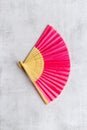 Asian hand fan made of bamboo and paper Royalty Free Stock Photo