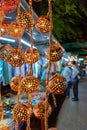 Asian handmade lights for sale in night market