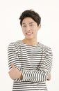 Asian handsome male student with his arms crossed Royalty Free Stock Photo