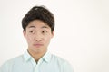 Asian handsome man thinking Royalty Free Stock Photo