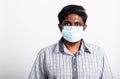 black man wearing face mask protective from virus coronavirus Royalty Free Stock Photo