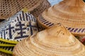 Asian hats sale on the market of china. Royalty Free Stock Photo