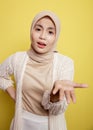 asian hijab women confuse expression