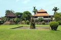 Asian house and garden(Bali,Indonesia) Royalty Free Stock Photo