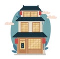 Asian house vector concept