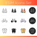 Asian icons set. Royalty Free Stock Photo