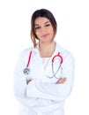Asian indian confidence woman doctor smiling