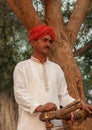 Asian Indian Man with Red Turban