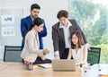 Asian Indian multinational professional successful male businessmen and female businesswomen in formal business wear working Royalty Free Stock Photo