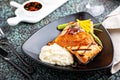 Asian inspired grilled salmon