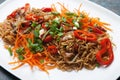 Asian instant noodle with vegetables