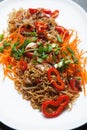 Asian instant noodles with vegetables