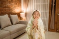 Asian kid muslim praying Royalty Free Stock Photo