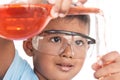 Asian kids and science experiments Royalty Free Stock Photo