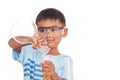 Asian kids and science experiments Royalty Free Stock Photo