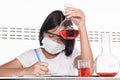 Asian kids and science experiments Royalty Free Stock Photo