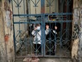 Asian kids wearing masks