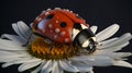 Asian Lady Beetle on a Daisy