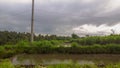 Asian landscape with clouds.