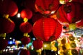 asian lanterns on lunar new year Royalty Free Stock Photo