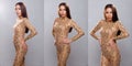 Asian LGBTGIA+ transgender woman wear cabaret sequin sparkle suit Royalty Free Stock Photo