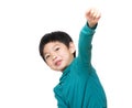 Asian little boy hand up Royalty Free Stock Photo