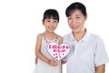 Asian Little Chinese Girl celebrating mother`s day with her mom Royalty Free Stock Photo