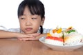 Asian Little Chinese Girl dislike dessert