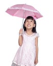 Asian Little Chinese Girl holding umbrella Royalty Free Stock Photo