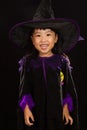 Asian Little Chinese Girl Wearing Halloween Costume Royalty Free Stock Photo