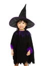 Asian Little Chinese Girl Wearing Halloween Costume