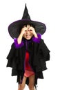 Asian Little Chinese Girl Wearing Halloween Costume Royalty Free Stock Photo