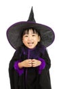 Asian Little Chinese Girl Wearing Halloween Costume