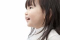 Asian little girl watch and smiling Royalty Free Stock Photo