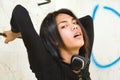 Asian long haired teenager portrait Royalty Free Stock Photo